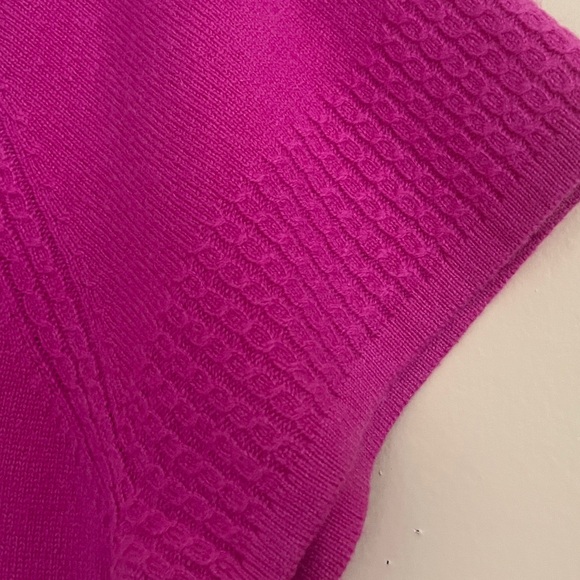 Classiques Entier Pink Sweater Top Cashmere Short Sleeve Old Money Quiet Luxury - Picture 6 of 8